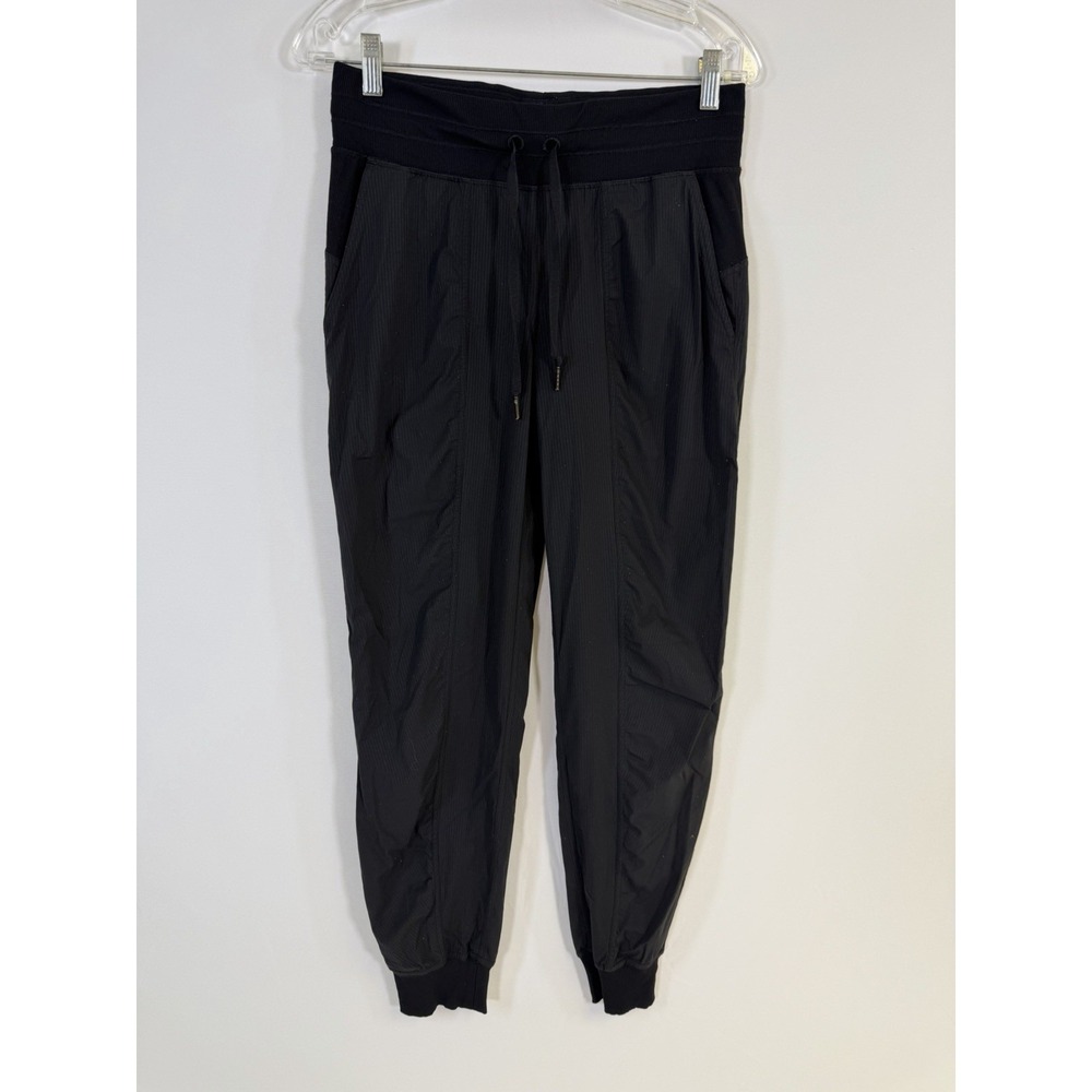 Lululemon Dance Studio Mid-Rise Jogger Women's 6 Black Lightweight Drawcord Logo